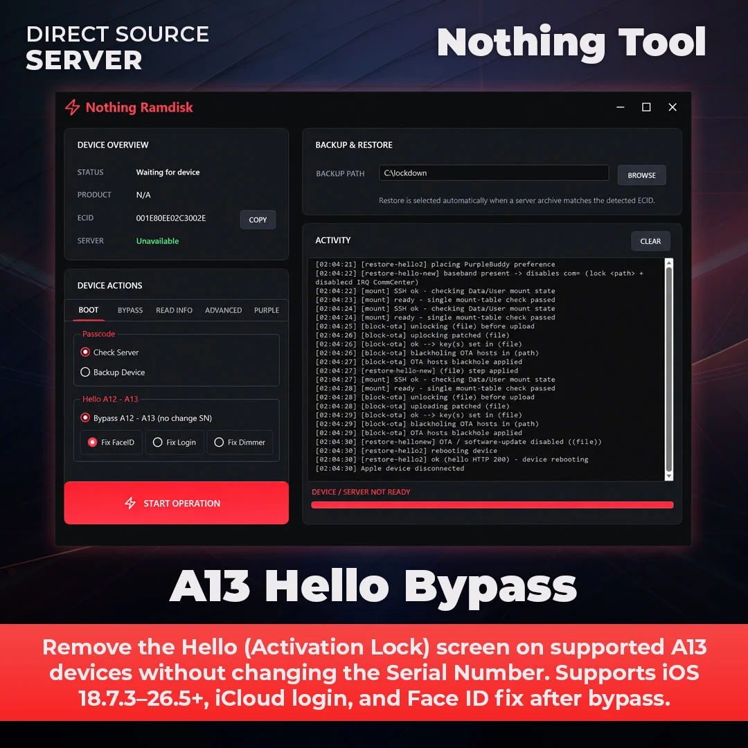 A13 Nothing Tool Bypass Hello [ IP 11 11 Pro 11 Pro Max SE2 9th ] No ...
